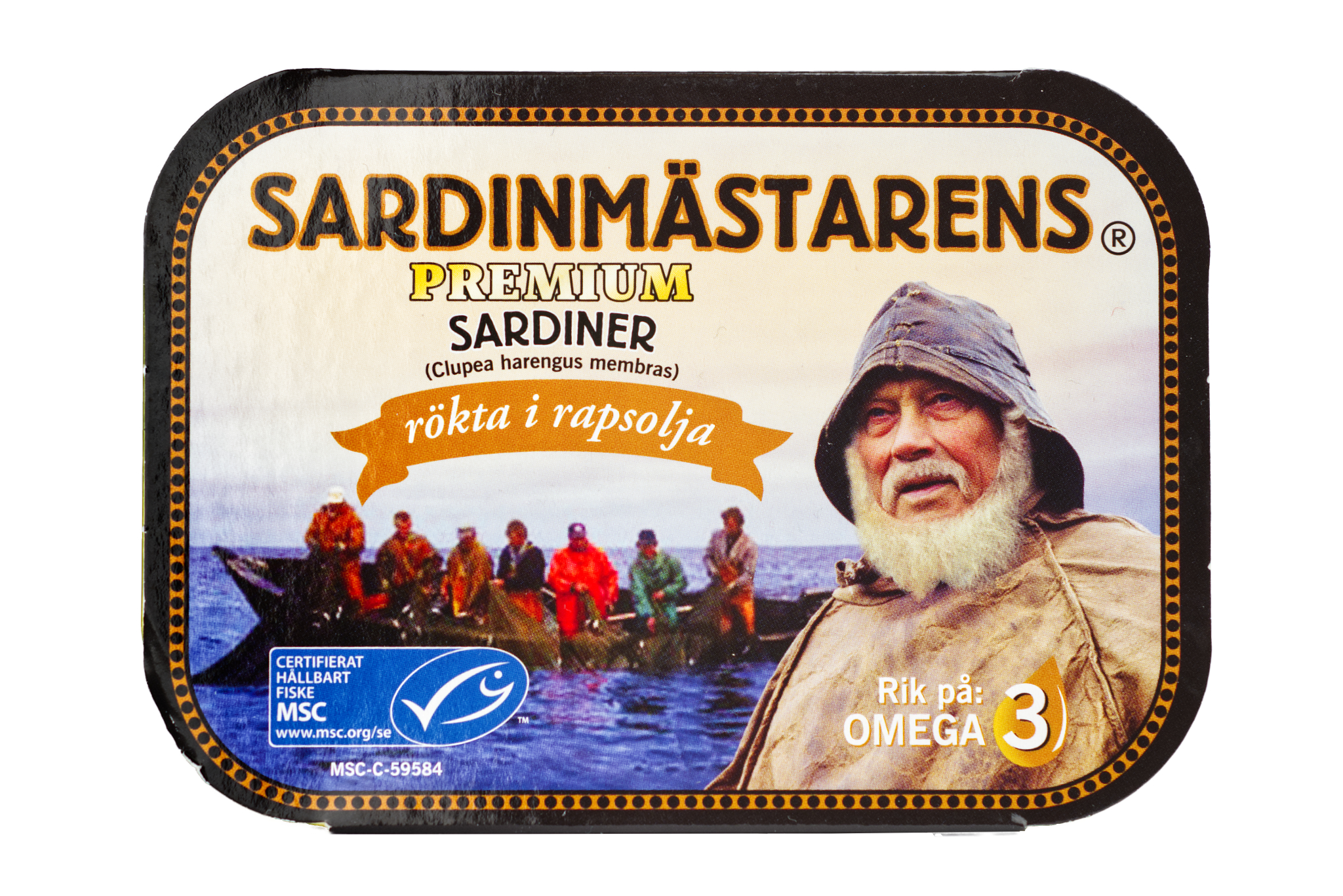 Sardinmästarens Premiumsardiner, rökta i rapsolja