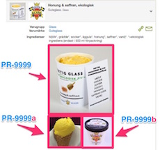 Produktbilder i webbappen