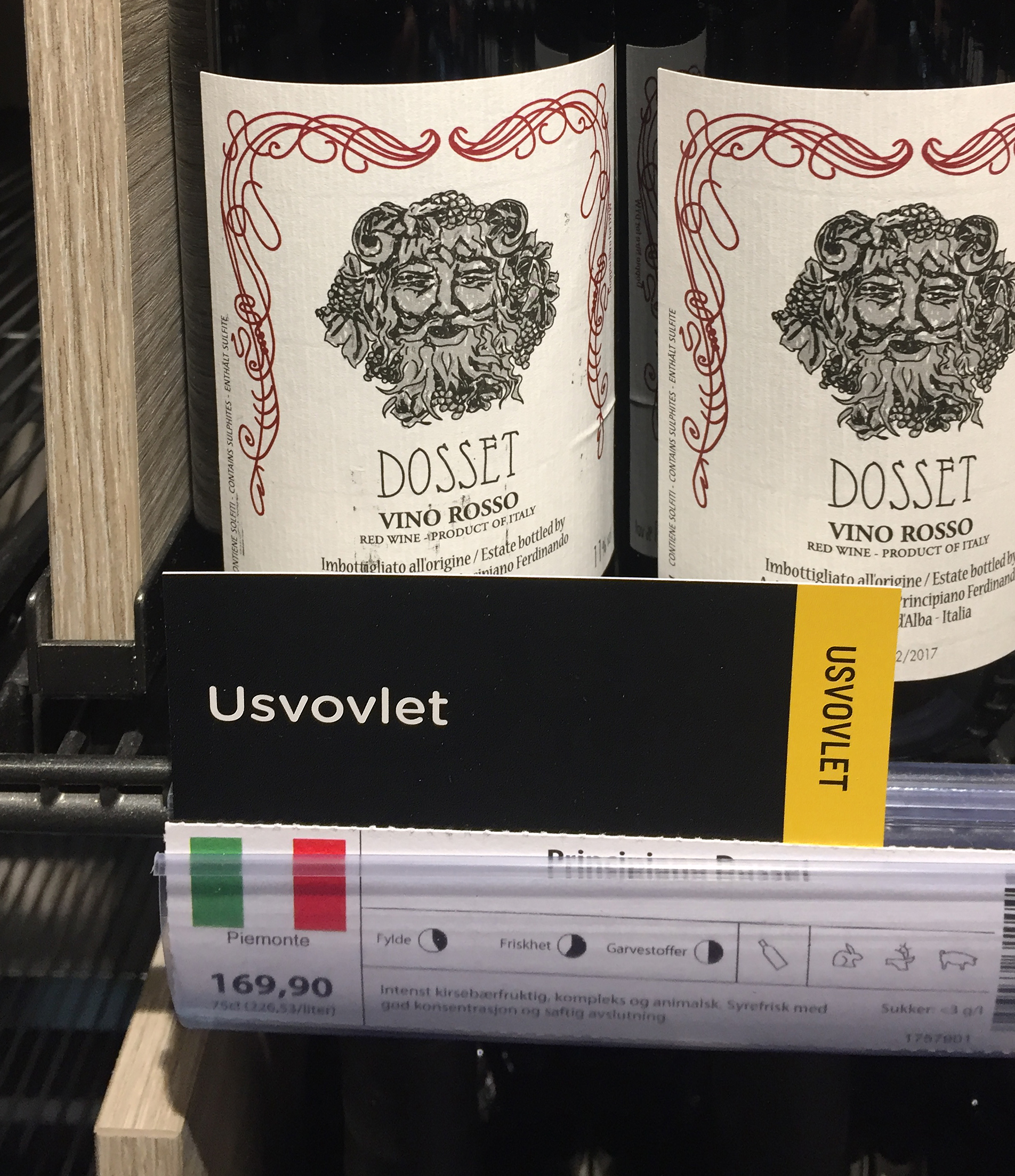 Osvavlat på Vinmonopolet