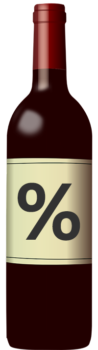 Vinflaska med procent [CC0]
