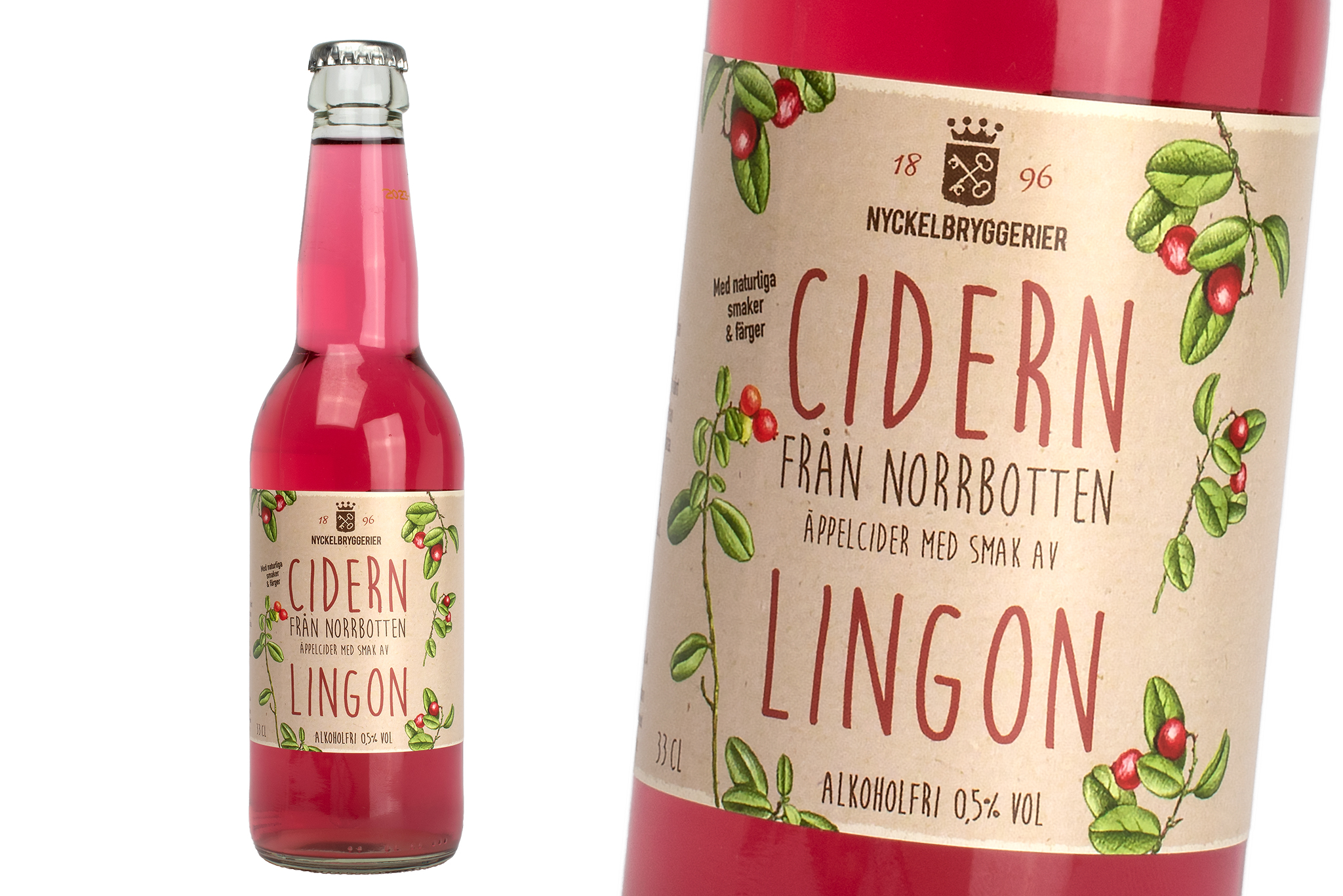 Nyckelbryggerier Cider med smak av lingon